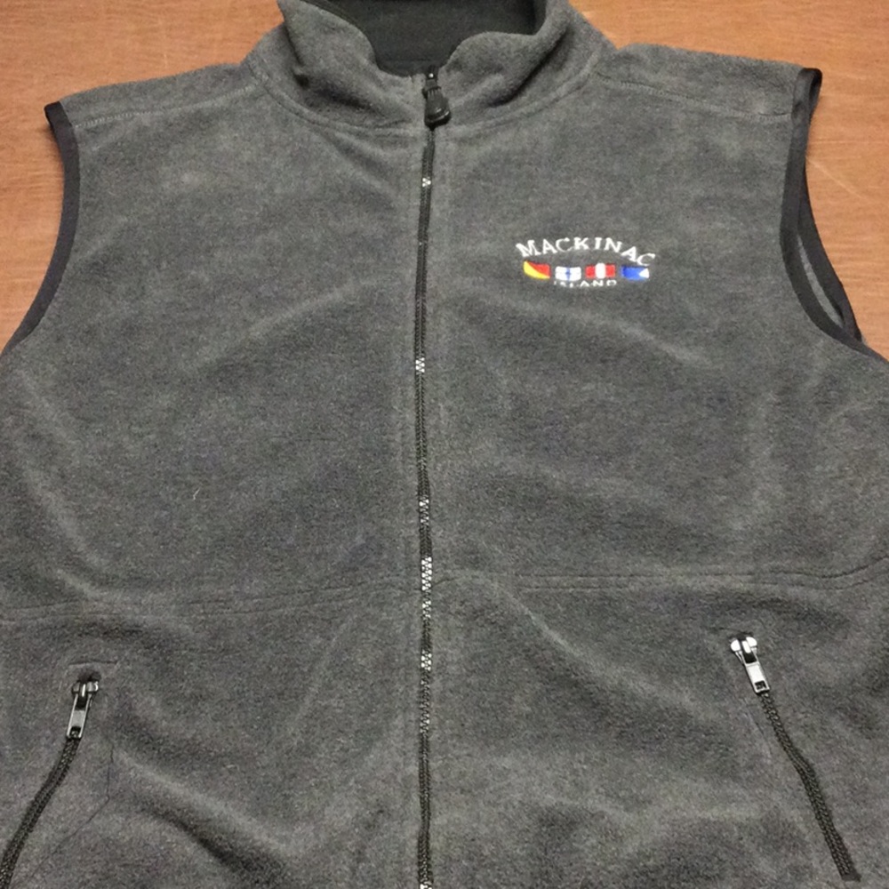 Mackinaw Island fleece vest.